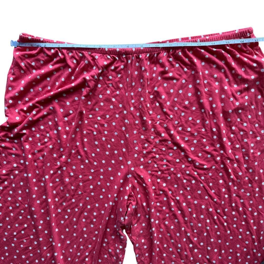 Ellen Tracy Pink White Polka Dot Pajama Top Pants Size XL Matching Set - Picture 8 of 10
